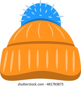 Winter Seasonal Hat. Vector Isolated Illustration