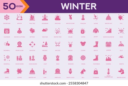 winter set of icons for Element design