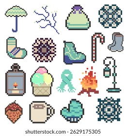 winter set pack pixel art