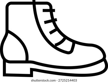 Ícone de sapato de inverno, representando calçado de tempo frio para neve e uso ao ar livre. Ideal para moda, design sazonal, uma silhueta sólida, comércio eletrônico, aplicativos, web, infográficos e projetos de varejo.