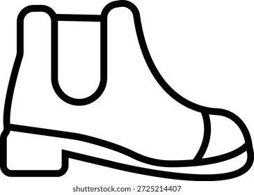 Ícone de sapato de inverno, representando calçado de tempo frio para neve e uso ao ar livre. Ideal para moda, design sazonal, uma silhueta sólida, comércio eletrônico, aplicativos, web, infográficos e projetos de varejo.
