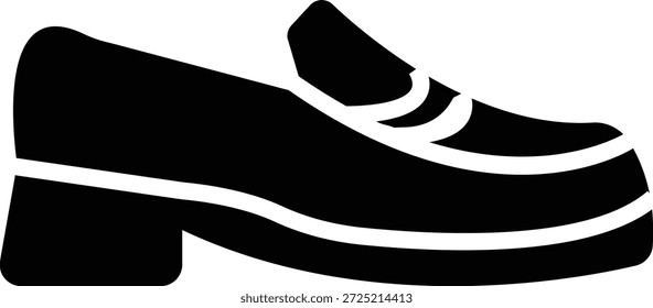 Ícone de sapato de inverno, representando calçado de tempo frio para neve e uso ao ar livre. Ideal para moda, design sazonal, uma silhueta sólida, comércio eletrônico, aplicativos, web, infográficos e projetos de varejo.