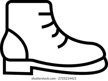 Ícone de sapato de inverno, representando calçado de tempo frio para neve e uso ao ar livre. Ideal para moda, design sazonal, uma silhueta sólida, comércio eletrônico, aplicativos, web, infográficos e projetos de varejo.