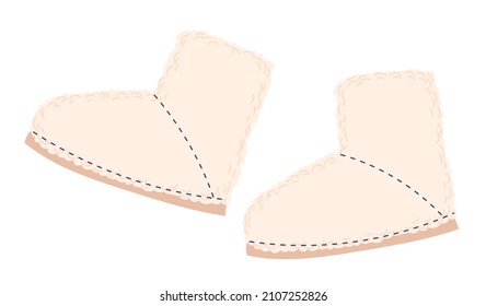 Winter shoes element of winter clothes and outerwear
