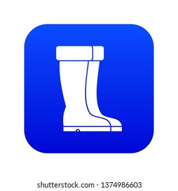 Winter shoes icon digital blue for any design isolated on white vector illustration