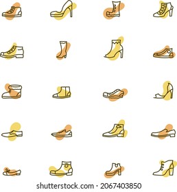 Winterschuhe, Illustration, Vektorgrafik, auf weißem Hintergrund.
