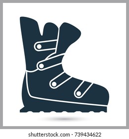 Winter shoes simple icon