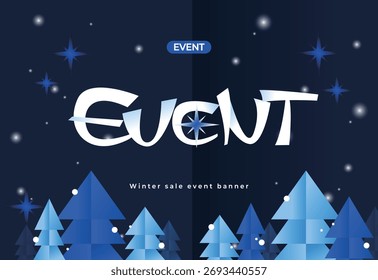 Plantilla de Tipografía de Evento de Compras de Invierno