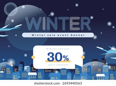 Plantilla de Tipografía de Evento de Compras de Invierno