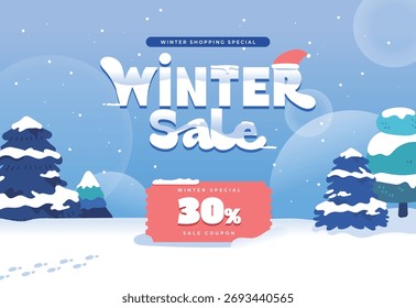 Modelo de Tipografia de Evento de Compras de inverno