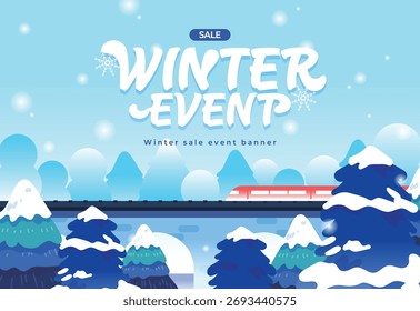 Plantilla de Tipografía de Evento de Compras de Invierno