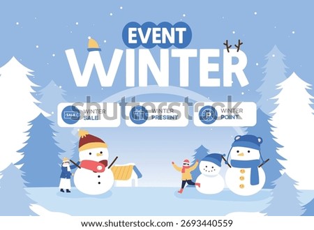 Winter Shopping Event Typography Template