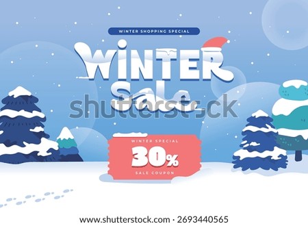 Winter Shopping Event Typography Template