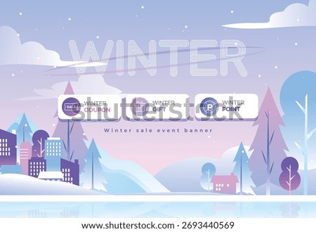 Winter Shopping Event Typography Template