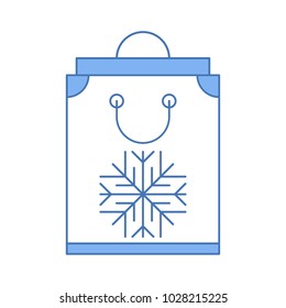 Winter shopping vector icon