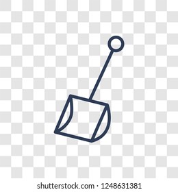 winter Shovel icon. Trendy linear winter Shovel logo concept on transparent background from Winter collection