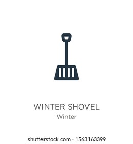 Winter shovel icon vector. Trendy flat winter shovel icon from winter collection isolated on white background. Vector illustration can be used for web and mobile graphic design, logo, eps10