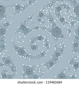 Winter Silver Seamless Pattern