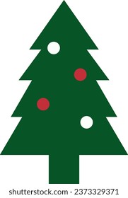 árbol de navidad de silueta simple de invierno