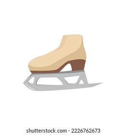 Winter skates. Vector cartoon illustration.