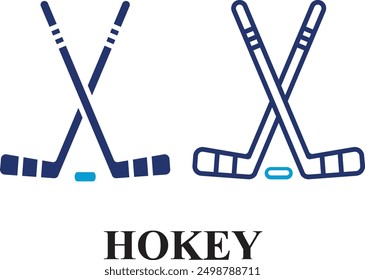 Winter Skating, Skiing, Ice Hokey icon set isolated on white background. Editable colorful Icons of Cool Weather in fill and line style.