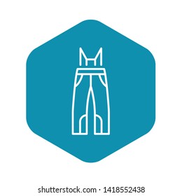 Winter ski clothes icon. Outline winter ski clothes vector icon for web design isolated on white background