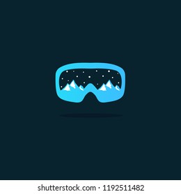 Winter ski glasses