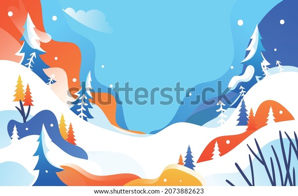 Winter skiing figure illustration background\
Winter Poster
