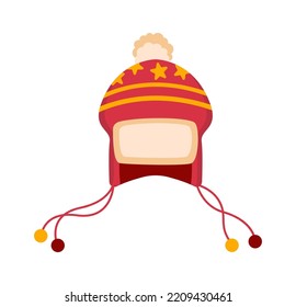 Winter skiing hat with stars