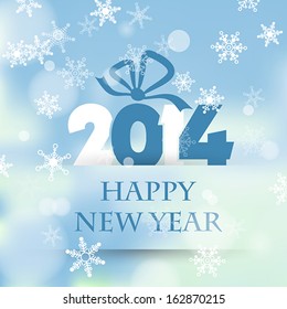 winter sky with 2014. christmas concept