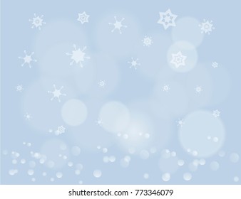 	
Winter sky with falling snow. Falling snow, snowflake on a blue sky. Holiday Winter background for Merry Christmas and Happy New Year. Falling snow background. Snowfall background. Vector illustrati