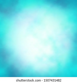 Winter sky glitter lights backdrop. Blurred light blue background. Merry Christmas and Happy New Year banner decoration. Abstract defocused wallpaper vector illustration. Festive luminous design