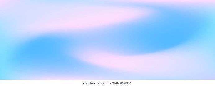 Fundo de gradiente do céu de inverno com uma malha suave e borrada de cores azul claro e rosa