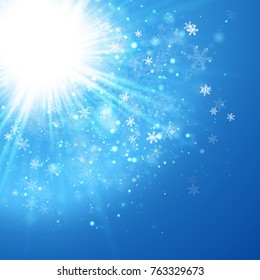 Winter Sky with Snow