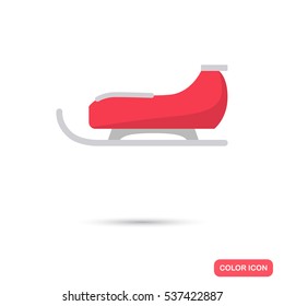 Winter sled color icon. Flat design for web and mobile