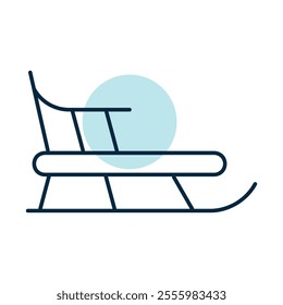 Winter sled vector icon. Winter sign. Graph symbol for event and holiday web site and apps design, logo, app, UI