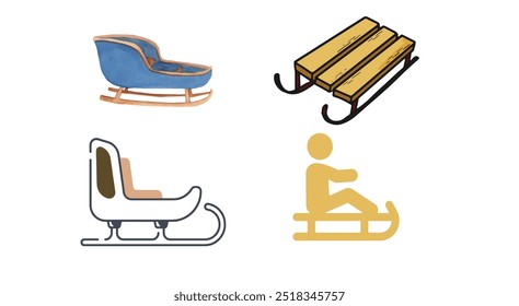 Winter Sledge arte vetorial para o seu trabalho