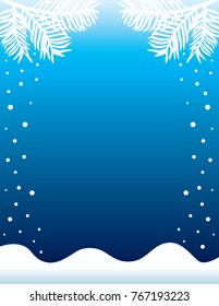 Winter Snow Background Background for Invitation or Poster