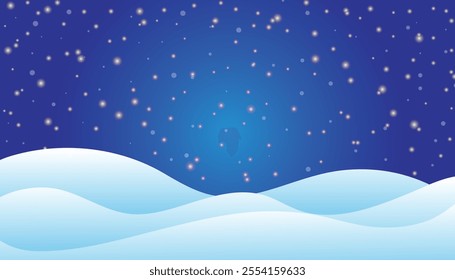 Winter snow background. showing christmas time nature landscape background. snowflakes and winter. fall of snow and blue background. falling snow. winter landscape