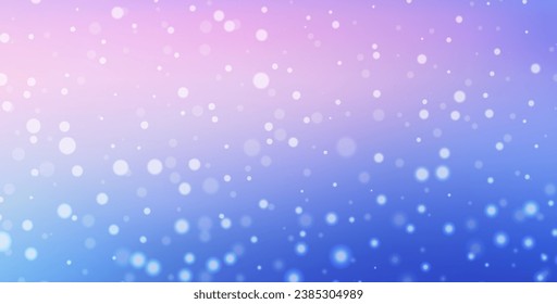 Winter snow background with soft gradient colors. Space banner and stars. Vector blurred background for website, poster, wallpaper