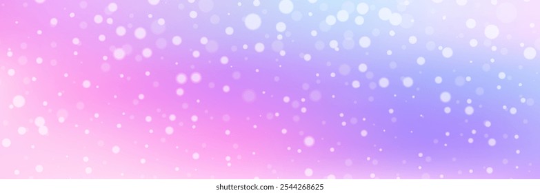 Winter snow background with soft gradient colors. Space banner and stars. Vector blurred background for website, poster, wallpaper