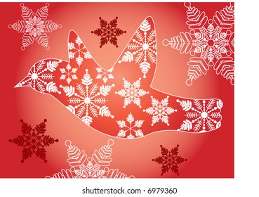 winter snow bird decorative