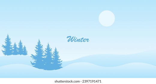 Invernal nieve cubrió montañas diseño vectorial de fondo paisajístico, paisaje invernal.