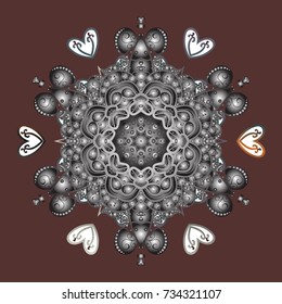 Winter snow December season. Vector illustration. Snowflakes icon in doodle sketch lines.