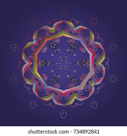 Winter snow December season. Vector illustration. Snowflakes icon in doodle sketch lines.