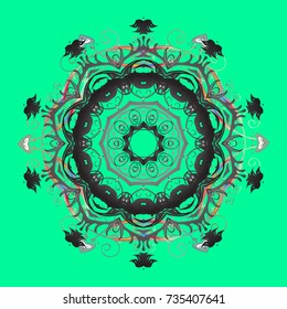 Winter snow December season. Vector illustration. Snowflakes icon in doodle sketch lines.