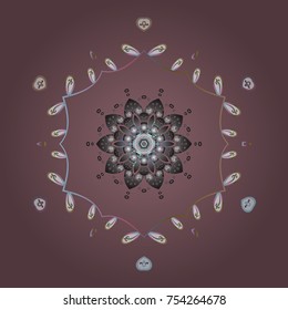 Winter snow December season. Vector illustration. Snowflakes icon in doodle sketch lines.