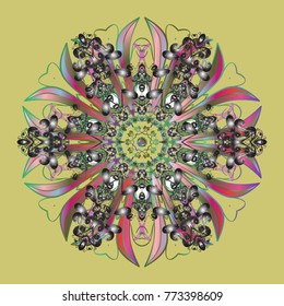 Winter snow December season. Vector illustration. Snowflakes icon in doodle sketch lines.