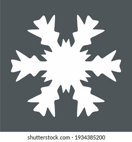 Recorte vectorial de calidad de copo de nieve de invierno