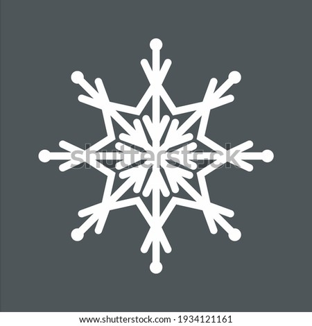 Winter snow flake quality vector illustration cut